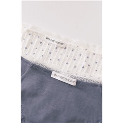 Pack 2 bragas clásicas algodón azul y estampado blanco