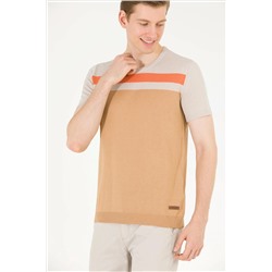 Erkek Camel Bisiklet Yaka Triko Kazak