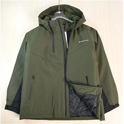 Мужская зимняя теплая водоотталкивающая повседневная стеганая куртка с капюшоном