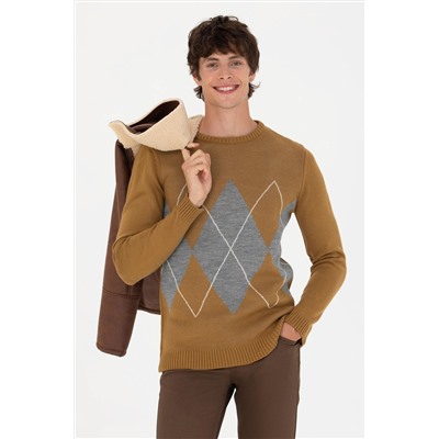 Erkek Açık Haki Kazak