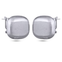 Серьги Геометрия (покрытие матовый родий)