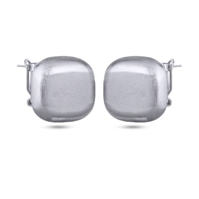 Серьги Геометрия (покрытие матовый родий)