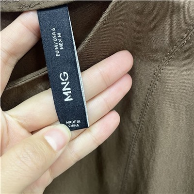 Женское платье миди с цельнокроенными рукавами из смесового тенселя  Модель 2026 г. МАНГ*О