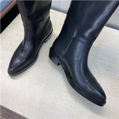 Женские широкие сапоги  ПРАД*А длиной до колена