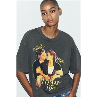 TITANIC FADED-EFFECT T-SHIRT