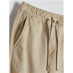 Chino-Jogger mit hohem Leinenanteil