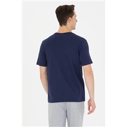 Erkek Lacivert Bisiklet Yaka Tişört