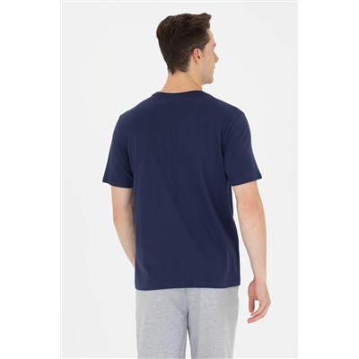 Erkek Lacivert Bisiklet Yaka Tişört