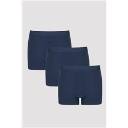 Penti Erkek Pamukl Basic Mavi 3'lü Boxer Külot