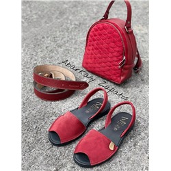 Ab.Zapatos 3106-8 granate+AB.Z · Pelle · mochila 421 (650)+Ab.Zapatos Pelle NAPA (200) BURDEOS АКЦИЯ &##x1f4a5;