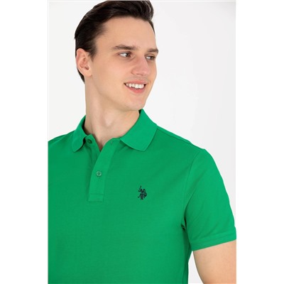 Erkek Elma Yeşili Basic Polo Yaka Tişört