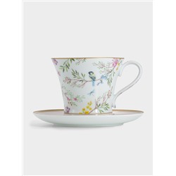 Чашка с блюдцем, 350 мл, Пение птиц