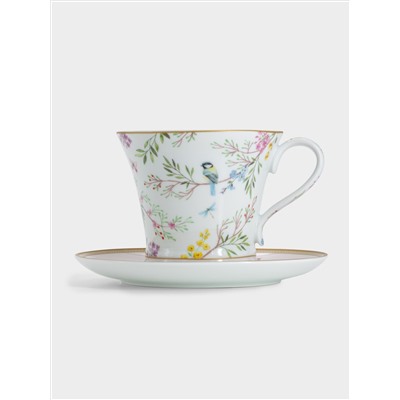 Чашка с блюдцем, 350 мл, Пение птиц