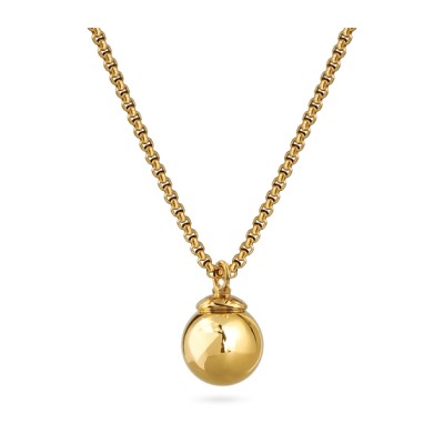 Кулон Геометрия (бусина 14мм; покрытие золото) 50-57см, Есть комплект