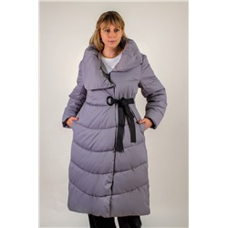 Стеганое пальто с бантом арт.817