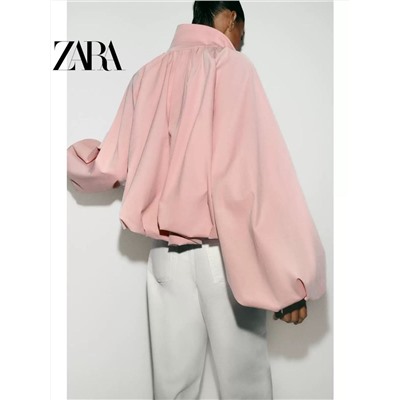 Женская объемная свободная куртка бомбер на молнии  ЗАР*А