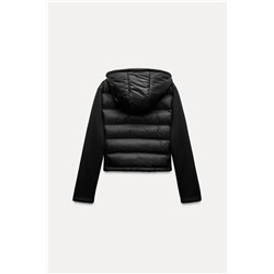 NEOPRENE-EFFECT PADDED JACKET