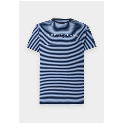 Tommy Jeans LINEAR LOGO STRIPE CREW NECK T-SHIRT - Camiseta estampada