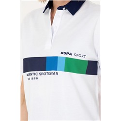 Kadın Beyaz Polo Yaka Tişört