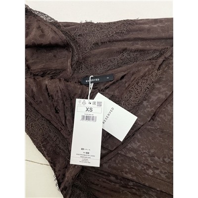 Женское кружевное платье-комбинация из жаккардового атласа РЕЗЕРВЕ*Д