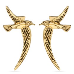 Серьги Сирин (покрытие золото с патиной), Есть комплект