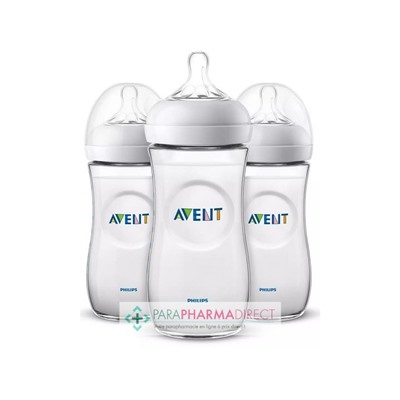 Avent Biberon Natural 6m+ Lot 3x330mlLot  × 3