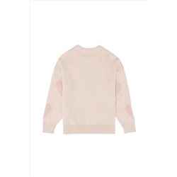 Kız Çocuk Krem Melanj Kazak