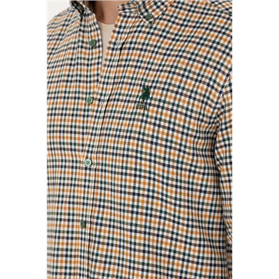 Erkek Yeşil Uzun Kollu Gömlek