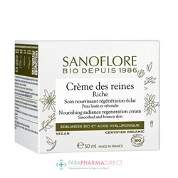 Sanoflore Crème des Reines Riche - Soin Nourrissant Régénération Eclat BIO 50 ml