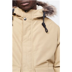 Parka con capucha Beige