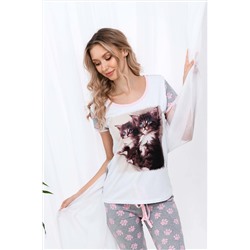 Пижама с бриджами Два котёнка НАТАЛИ #883850