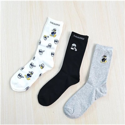 Набор носков средней высоты из хлопка (3 шт) KARL LAGERFEL*D