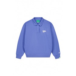 Sudadera polo felpa azul