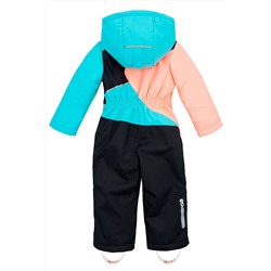 Комбинезон 8з2821 бирюзовый/персиковый неон #289085