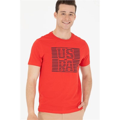 Erkek Kırmızı Bisiklet Yaka Tişört