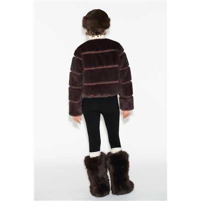 SHORT FAUX FUR COAT HEIQ XREFLEX™ SKI COLLECTION