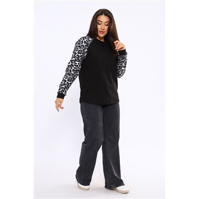 Женский свитшот леопард реглан 2025-2