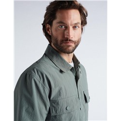 Reflector Technical Overshirt, Men, Dark Green