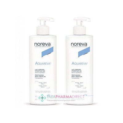 Noreva Aquareva Lait Corporel Hydratant 24h Peaux Déshydratées 2x400mlLot  × 2