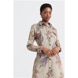 Vestido camisero camoflower