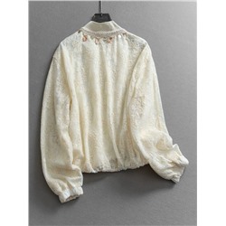 Красивый ажурный бомбер / куртка на молнии