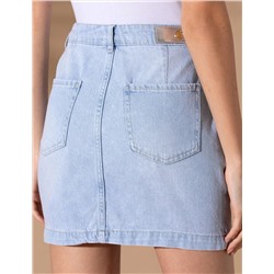 Açık Mavi Jean Etek