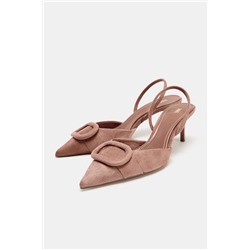 SLINGBACK SHOES WITH PIECE DETAIL