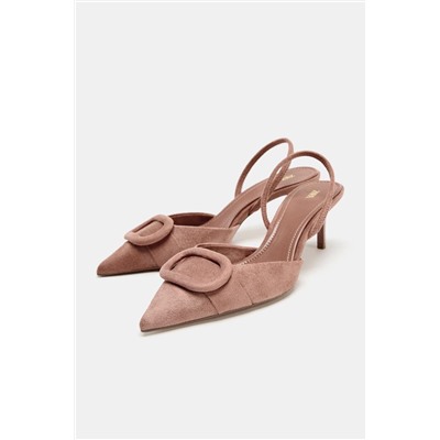 SLINGBACK SHOES WITH PIECE DETAIL