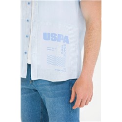 Erkek Mavi Kısa Kollu Gömlek