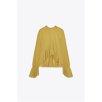 FLOWING RUFFLED BLOUSE