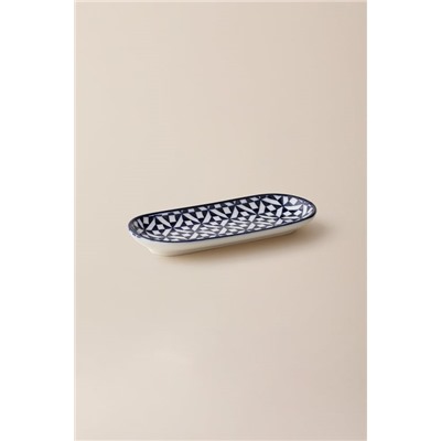 Rêve Bleu Ange New Bone China Servis Tabağı - 14 cm - Mavi/Beyaz