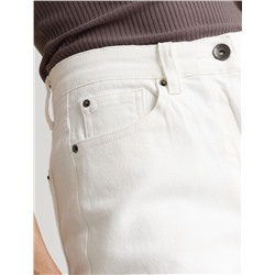 Джинсы мом-фит из эластичного денима