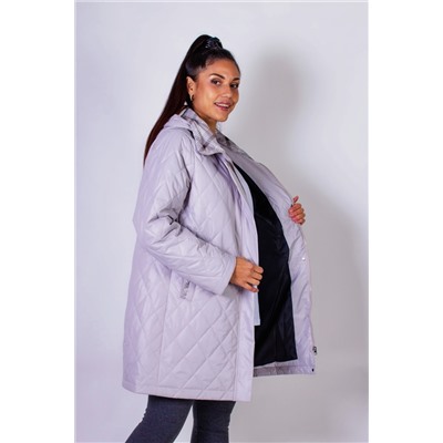 Элегантная демисезонная куртка с капюшоном Клетка арт.339