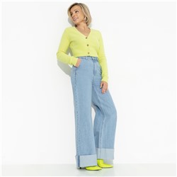 Джинсы палаццо с высокой посадкой, Florence (light blue)